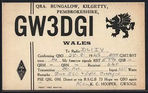 AK Wales, Radio DL1iY, Station GW3DGI