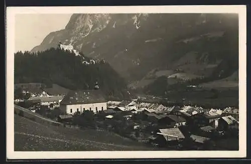 AK Werfen, Ortsansicht g. d. Tennengebirge