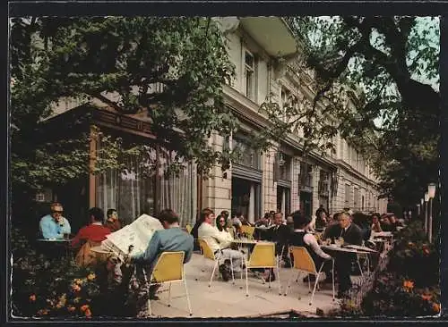 AK Salzburg, Cafe Bazar-Treffpunkt der Künstler