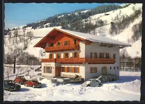 AK Saalbach, Pension Alpenhof, Bes. E. Schwabl