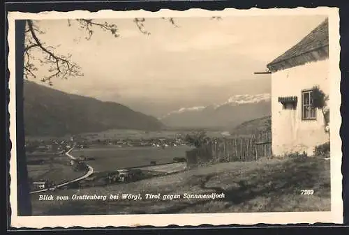 AK Wörgl /Tirol, Blick vom Grattenberg gegen Sonnwendjoch