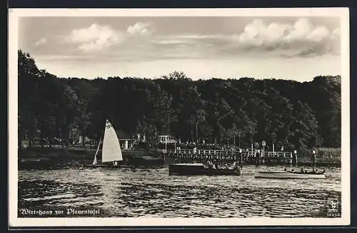 AK Berlin-Wannsee, Pfaueninsel, Gasthaus zur Pfaueninsel G. Prinz