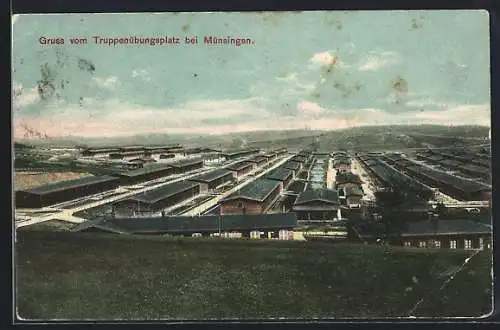 AK Münsingen, Truppenübungsplatz, Teilansicht