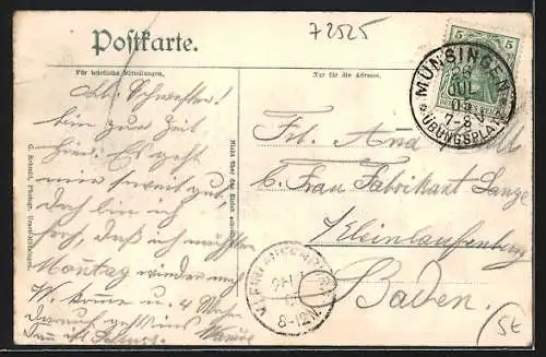 AK Münsingen, Truppenübungsplatz, Teilansicht