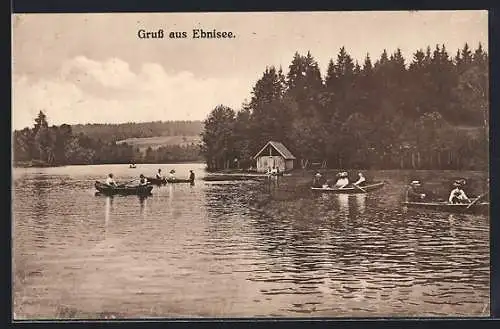 AK Ebnisee, Teilansicht mit Booten