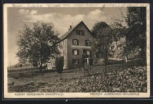 AK Bergzabern /Rheinpfalz, Protest. Jugendheim Gehlmühle