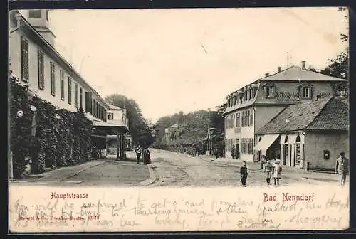 AK Bad Nenndorf, Partie in der Hauptstrasse