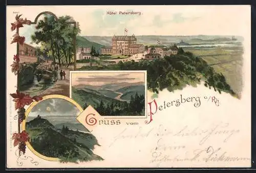 AK Petersberg a. Rh., Hotel Petersberg, Landschaftsmotive