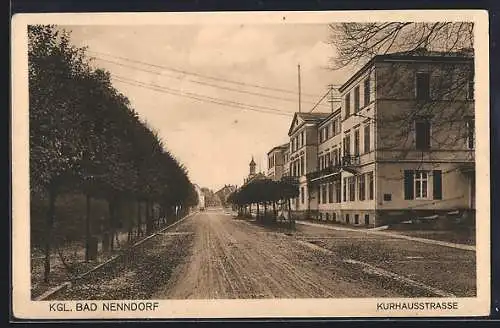 AK Bad Nenndorf, Partie in der Kurhausstrasse