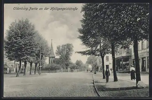 AK Oldenburg / Oldenburg, Partie an der Heiligengeiststrasse