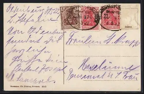 AK Oldenburg / Oldenburg, Partie an der Heiligengeiststrasse