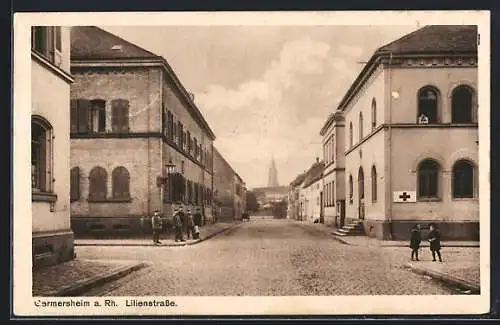 AK Germersheim a. Rhein, Partie in der Lilienstrasse