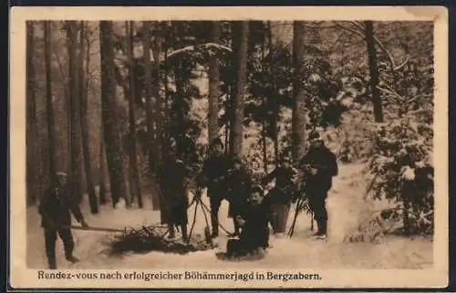 AK Bergzabern, Rendez-vous nach erfolgreicher Böhämmerjagd im Winter