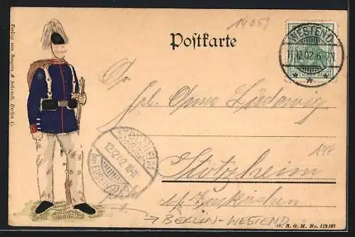 AK Berlin-Westend, Kaserne des Königin Elisabeth Garde-Grenadier-Regiments No. 3