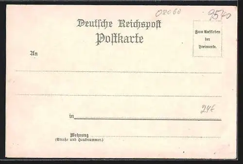 Lithographie Zwickau, Brand der Kaserne d. K. S. 9. Inf.-Reg. No. 1933 am 29. April 1897