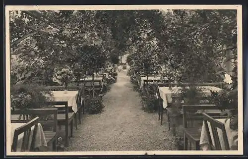 AK Lorch /Württemberg, Wald-Cafe Muckensee von C. W. Beck, Garten