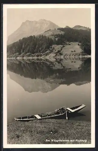 AK Wäggitalersee, Partie mit Fluhberg und Ruderboot