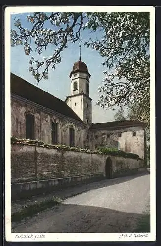 AK Kloster Fahr, Teilansicht mit Eingangspforte und Turm