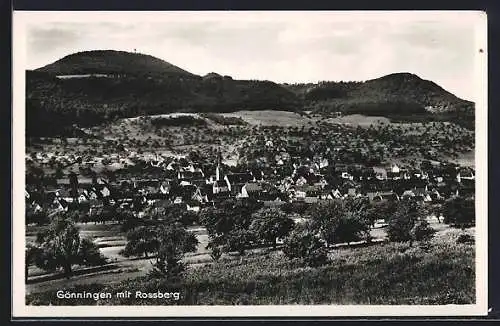 AK Gönningen, Ansicht mit dem Rossberg