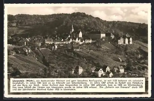 AK Löwenstein /Württ., Blick auf das Schloss