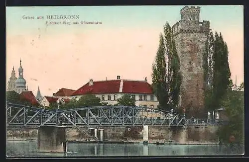 AK Heilbronn, Eiserner Steg mit Götzenturm