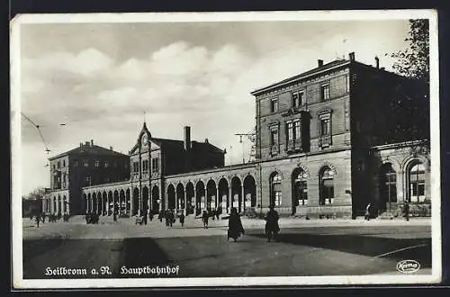 AK Heilbronn a. N., Partie am Hauptbahnhof