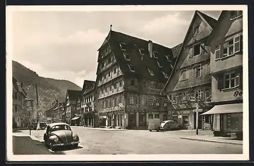 AK Geislingen /Steige, Hauptstrasse, Gasthäuser Alt Zoll und Krone