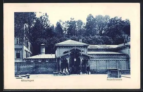 AK Göppingen, Blick auf den Sauerbrunnen