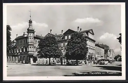 AK Göppingen, Marktplatz mit Poststrasse