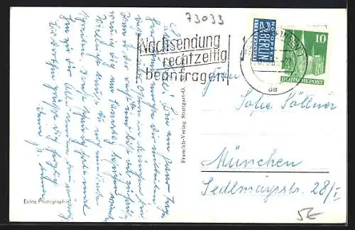 AK Göppingen, Marktplatz mit Poststrasse