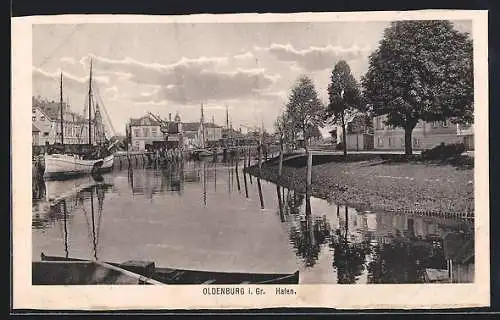 AK Oldenburg i. Gr., Partie im Hafen