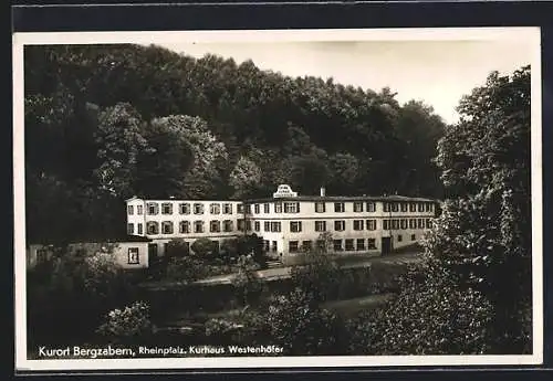 AK Bergzabern /Rheinpfalz, Kurhaus Westenhöfer aus der Vogelschau