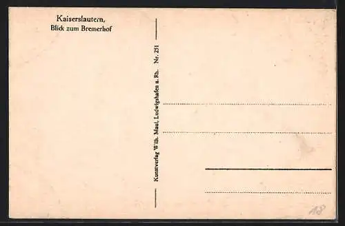 AK Kaiserslautern, Blick zum Bremerhof