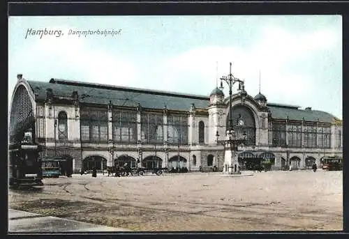 AK Hamburg-Rotherbaum, Dammtorbahnhof, Vorderansicht