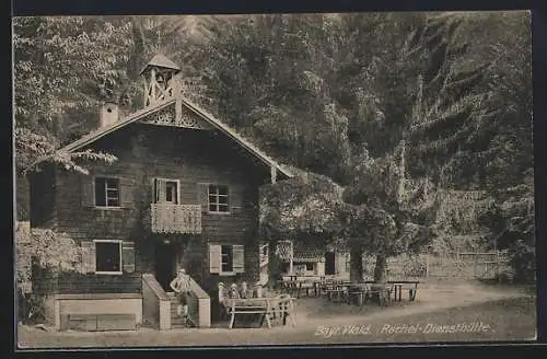 AK Spiegelau /Bay., Rachel-Forst-Diensthütte mit Garten