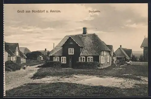 AK Norddorf a. Amrum, Dorfpartie