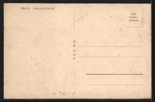AK Berlin, Blick auf den Alexanderplatz mit Wertheim und Strassenbahnen