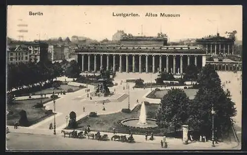 AK Berlin, Lustgarten und Altes Museum aus der Vogelschau