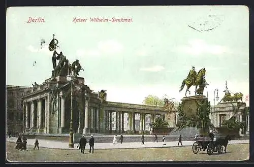 AK Berlin, Partie am Kaiser Wilhelm-Denkmal