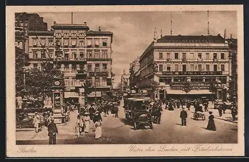 AK Berlin, Victoria Café, Unter den Linden mit Friedrichstrasse