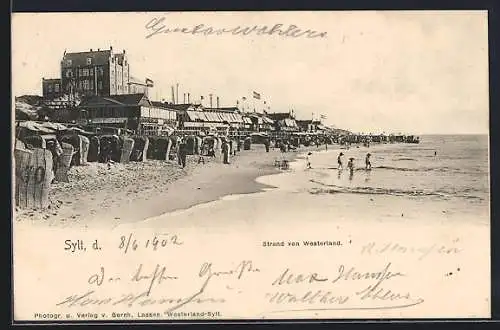 AK Westerland /Sylt, Strandpartie