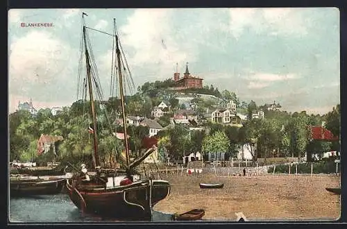 AK Hamburg-Blankenese, Blick auf den Süllberg