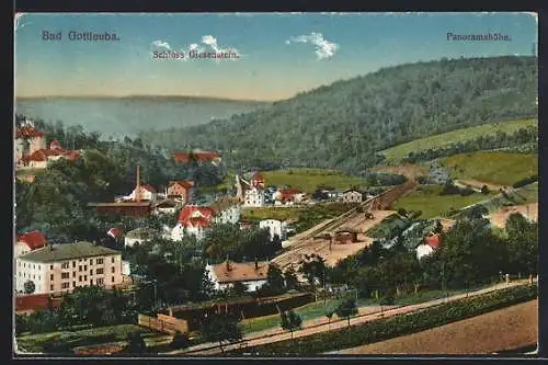 AK Bad Gottleuba, Panorama mit Schloss Giesenstein