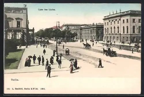 AK Berlin, Passanten Unter den Linden