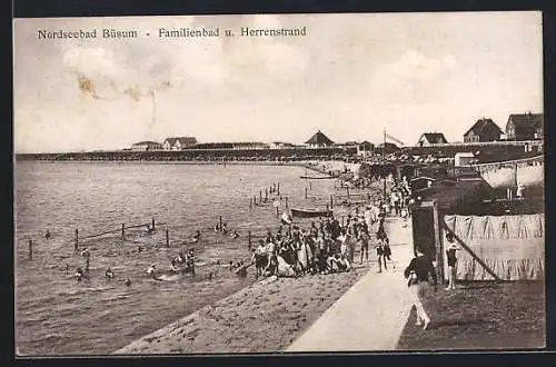 AK Büsum /Nordsee, Familienbad und Herrenstrand