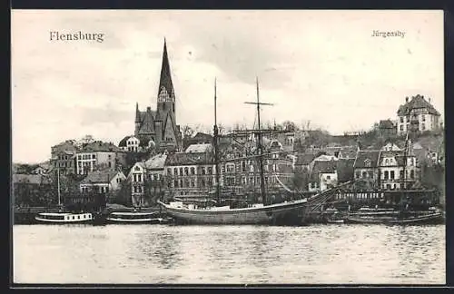 AK Flensburg, Blick auf Jürgensby