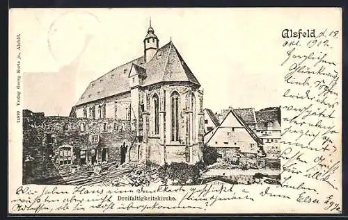 AK Alsfeld, Partie an der Dreifaltigkeitskirche