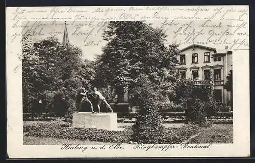 AK Hamburg-Harburg, Das Ringkämpfer-Denkmal