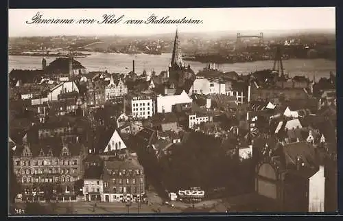 AK Kiel, Panorama vom Rathausturm