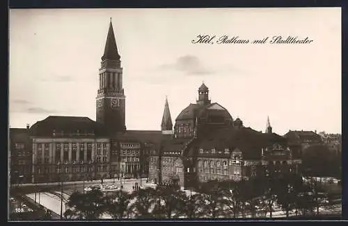 AK Kiel, Rathaus mit Stadttheater